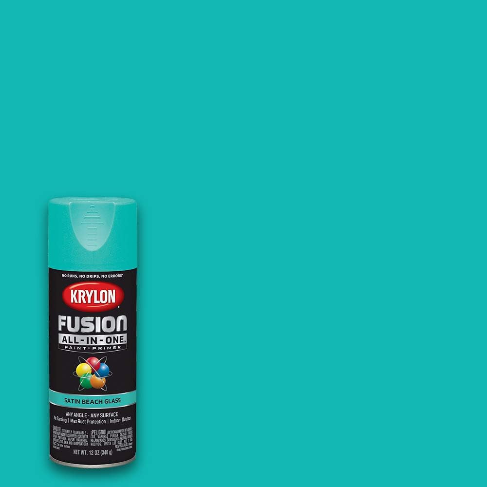 Fusion All-In-One Adhesive Spray Paint for Indoor/Outdoor Use, 12 Oz, Beach Glass