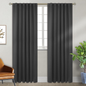 Rod Pocket and Back Tab Blackout Curtains for Bedroom - Thermal Insulated Room Darkening Curtains for Living Room, 2 Window Curtain Panels (52 X 95 Inch, Dark Grey)