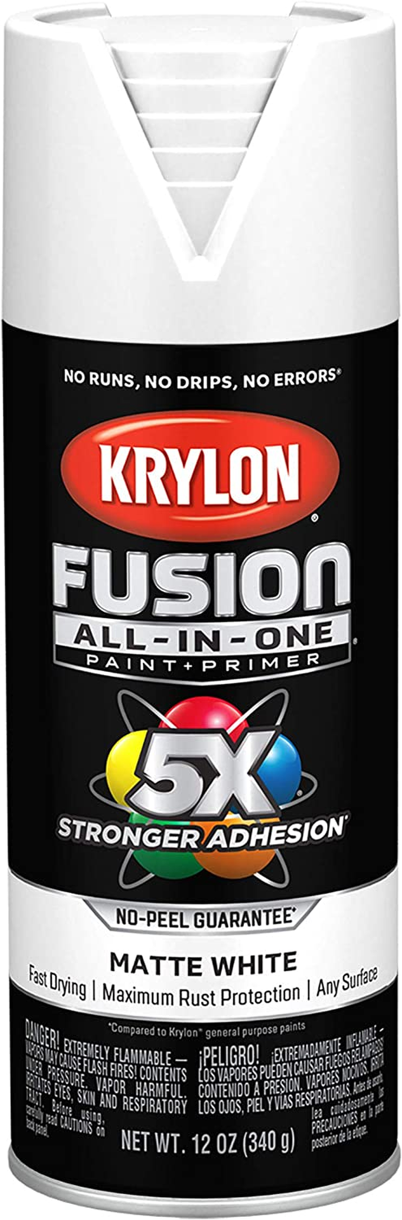 12 Oz  K02764007 White Fusion All-In-One Paint & Primer Spray Paint, Matte