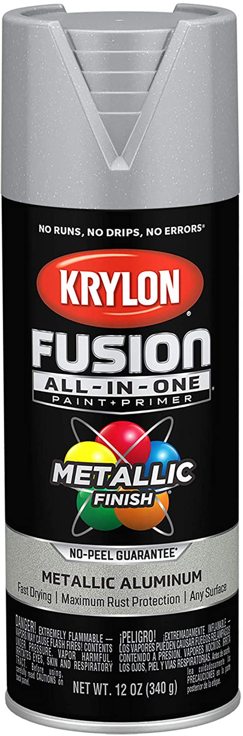 Fusion All-In-One Adhesive Spray Paint for Indoor/Outdoor Use, 12 Oz, Aluminum