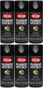 6‐Pack of 12 Oz K02702007 Black Fusion All‐In‐One Paint & Primer Spray Paint, Gloss